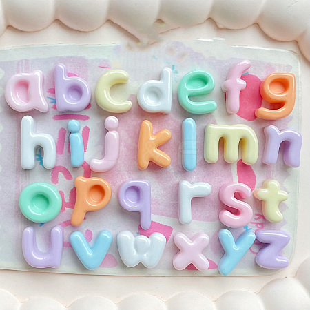Opaque Resin Cabochons RESI-G124-02-1