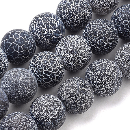 Natural Weathered Agate Beads Strands G-S259-05A-8mm-1