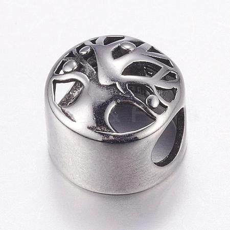 304 Stainless Steel European Beads STAS-P173-070AS-1