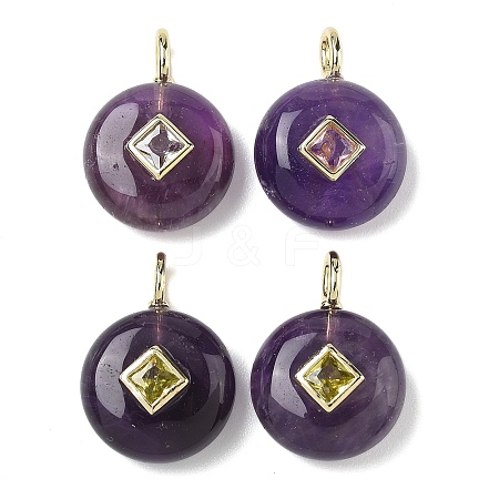 Natural Amethyst Pendants G-I391-01G-12-1