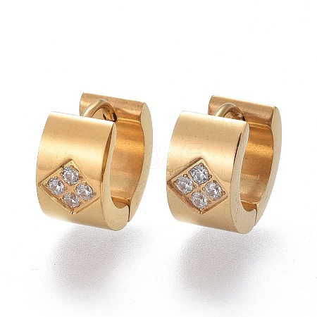 304 Stainless Steel Huggie Hoop Earrings LS-EJEW-L252-022G-1