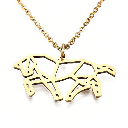 201 Stainless Steel Pendant Necklaces LS-NJEW-T009-JN038-2-45-1