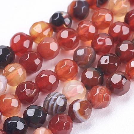 Natural Agate Beads Strands G-P365-06-4mm-1