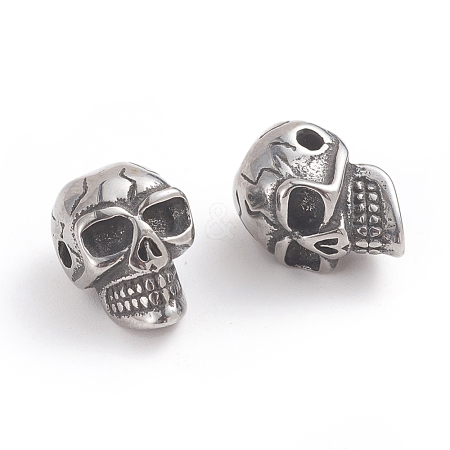 Halloween 304 Stainless Steel Beads STAS-F237-02AS-1