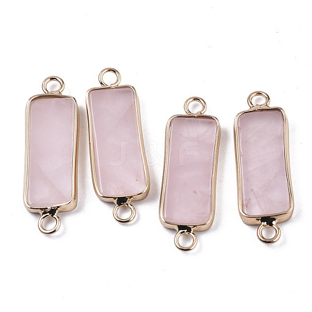 Natural Rose Quartz Links Connectors G-N326-33F-1