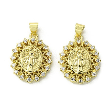 Brass Micro Pave Cubic Zirconia Pendants KK-H472-53G-G-1