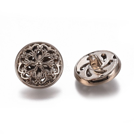 Alloy Shank Buttons BUTT-WH0014-05B-1