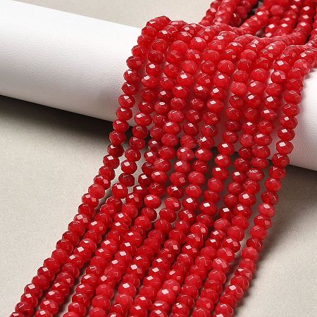 Dyed Natural Malaysia Jade Rondelle Beads Strands G-E316-2x4mm-25-1