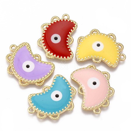 Eco-Friendly Alloy Enamel Pendants ENAM-N050-26-NR-1