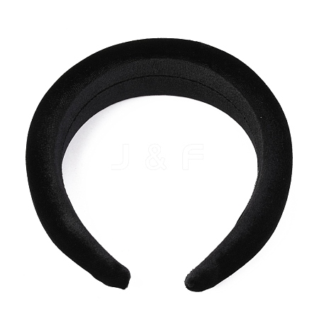 Flocking Cloth Sponge Thick Hairbands OHAR-O018-04B-1