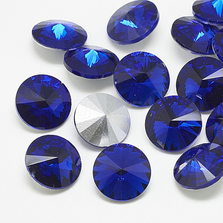 Pointed Back Glass Rhinestone Cabochons RGLA-T086-18mm-11-1