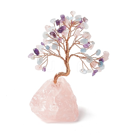 Natural Aquamarine Tree Display Decoration DJEW-G027-08RG-02-1