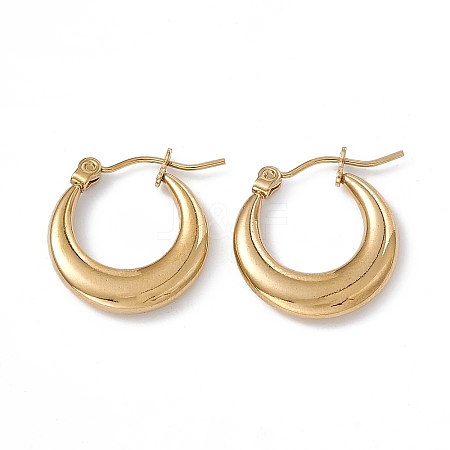 201 Stainless Steel Hoop Earrings with 304 Stainless Steel Pins for Women X-EJEW-B016-06G-1