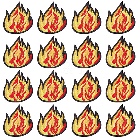 14Pcs Polyester Clothing Patches DIY-CY0003-57-1