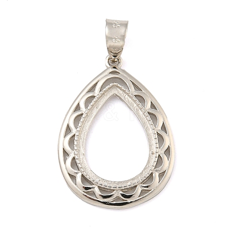 925 Sterling Silver Pendant Setting with Prongs Mounting STER-B005-29P-1