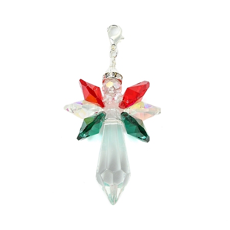 Angel Glass Pendant Decoration HJEW-TA00278-1