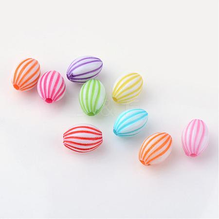 Craft Style Acrylic Corrugated Beads SACR-S838-M-1