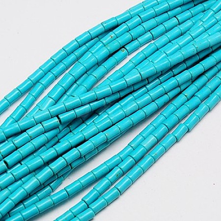 Synthetic Turquoise Beads Strands TURQ-G120-4x6mm-10-1