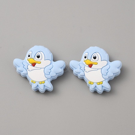 Bird Food Grade Eco-Friendly Silicone Beads SIL-WH0018-003C-1