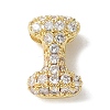 Brass Micro Pave Cubic Zirconia Beads X-KK-P290-61G-I-1