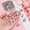 72Pcs 12 Style Tibetan Style Alloy European Dangle Charms PALLOY-HY00067-3