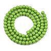 Opaque Solid Color Glass Beads Strands GLAA-T032-P4mm-06-3