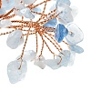 Natural Aquamarine Chips Money Tree Decorations DJEW-C016-01H-2