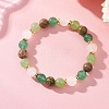 Natural Mixed Gemstone Round Beads Stretch Bracelets for Women BJEW-JB12631-02-2
