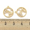 Brass Micro Pave Clear Cubic Zirconia Pendants KK-S386-18G-3