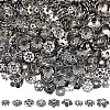 450Pcs 9 Styles Tibetan Style Alloy Bead Caps FIND-BM0001-31-1