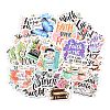 50Pcs Word Paper Self-Adhesive Picture Stickers STIC-C010-17-2