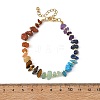 7 Chakra Gemstone Chip Beaded Bracelets BJEW-JB14189-4