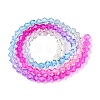 Gradient Color Baking Paint Glass Bead Strands X1-DGLA-A039-T4mm-A08-2