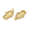 Brass Micro Pave Cubic Zirconia Pendants KK-E068-VB085-3