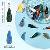 16Pcs 8 Styles Natural & Synthetic Mixed Gemstone Pendants G-YW0002-35-3