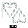 2Pcs Iron Wreath Frames DIY-CP0013-24A-2