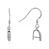 Rhodium Plated 925 Sterling Silver Earring Hooks STER-I009-07P-2