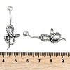 Snake 316 Surgical Stainless Steel Belly Button Rings/Earrings EJEW-G416-18C-AS-5