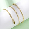 Brass Textured Twisted Chain Necklaces MAK-L045-05G-1