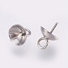 Tarnish Resistant 201 Stainless Steel Cup Peg Bails Pendants STAS-I088-M-02P-2