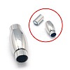 Tarnish Resistant 304 Stainless Steel Magnetic Clasps with Glue-in Ends STAS-E006-35-1