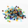 Faceted Rondelle Transparent Glass Beads GLAA-R152-6mm-M1-3