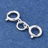 S925 Sterling Silver Double Spring Ring Clasps STER-R003-07S-2