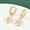 Brass Micro Pave Cubic Zirconia Hoop Earrings EJEW-S277-13G-A-2