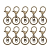 10Pca Iron with Zinc Alloy Keychain Clasps PW-WG98F39-01-1