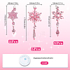 Acrylic Snowflake Pendant Decorations HJEW-SP0001-04B-2