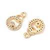 Brass Micro Pave Cubic Zirconia Pendants KK-R219-22G-2