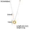 304 Stainless Steel Pendant Necklaces STAS-OY009-40G-2