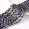 Electroplate Glass Beads Strands LS-EGLA-D015-12x8mm-14-1