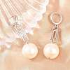 Paperclip with Round Brass Hoop Earrings EJEW-Z164-12P-2
